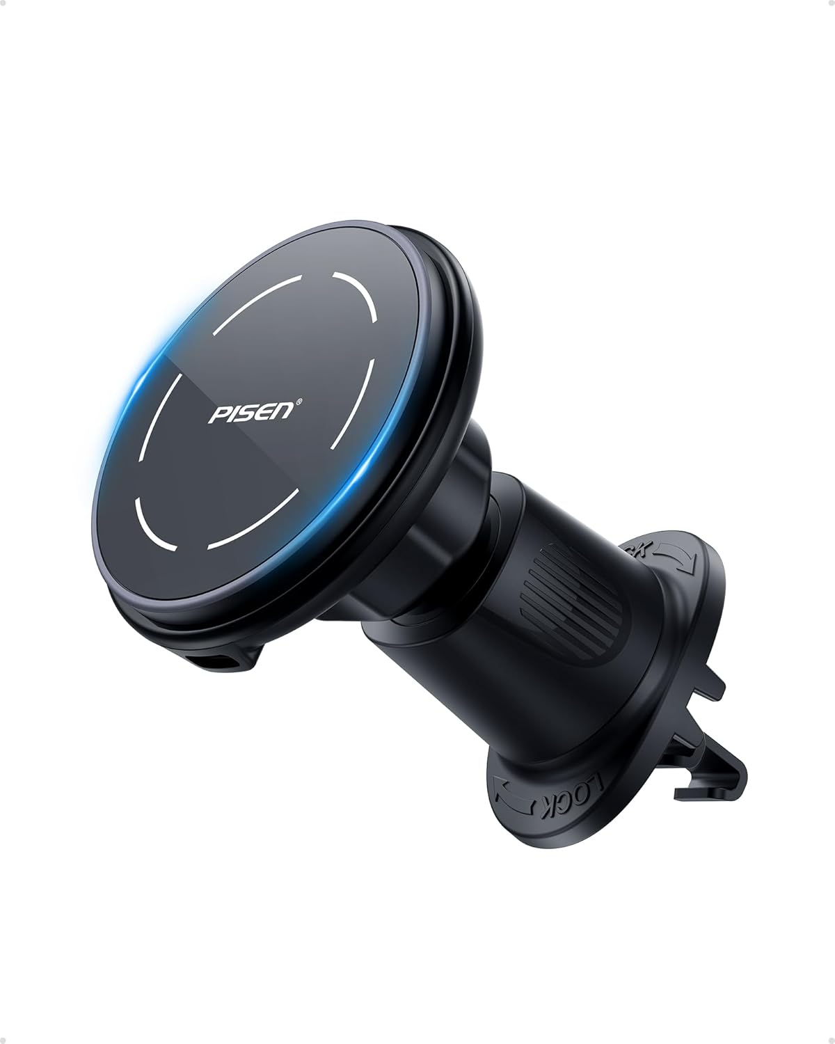 PISEN Mag-Safe Car Charger Mount - 15W Fast Charging