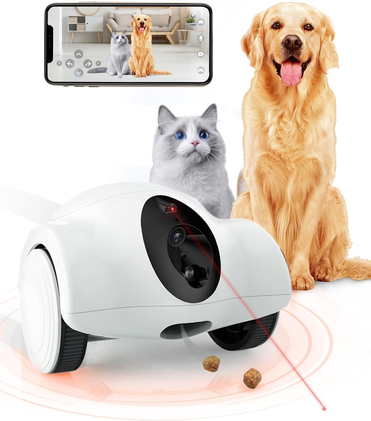 360 Pet Cam: Treat Dispenser, Two-Way Audio, HD Night Vision
