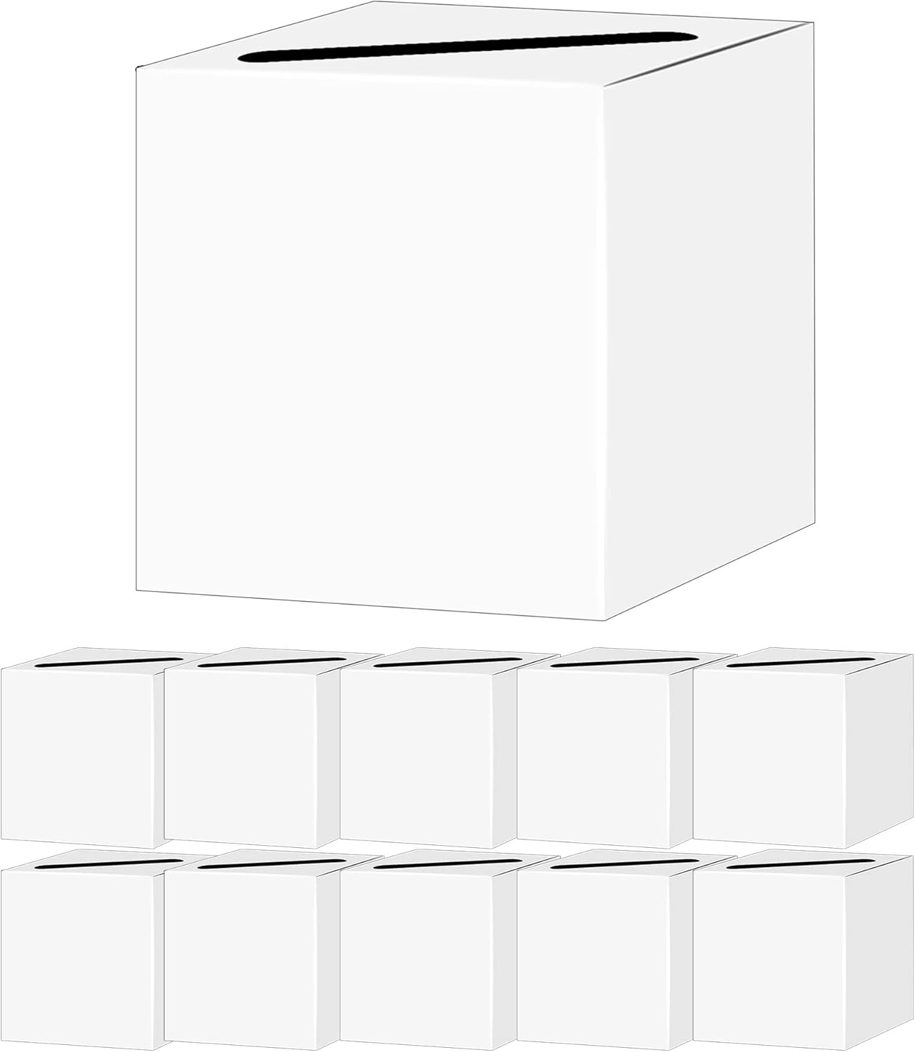SietDESEO 10 Pcs White Card Box for Weddings and Parties