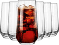 Set of 6 Krosno Crystal Glasses, 16.2 oz, Splendour Collection - Dishwasher Safe