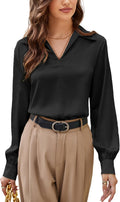 GRACE KARIN Satin Silk Blouse for Women - Polished Office Staple