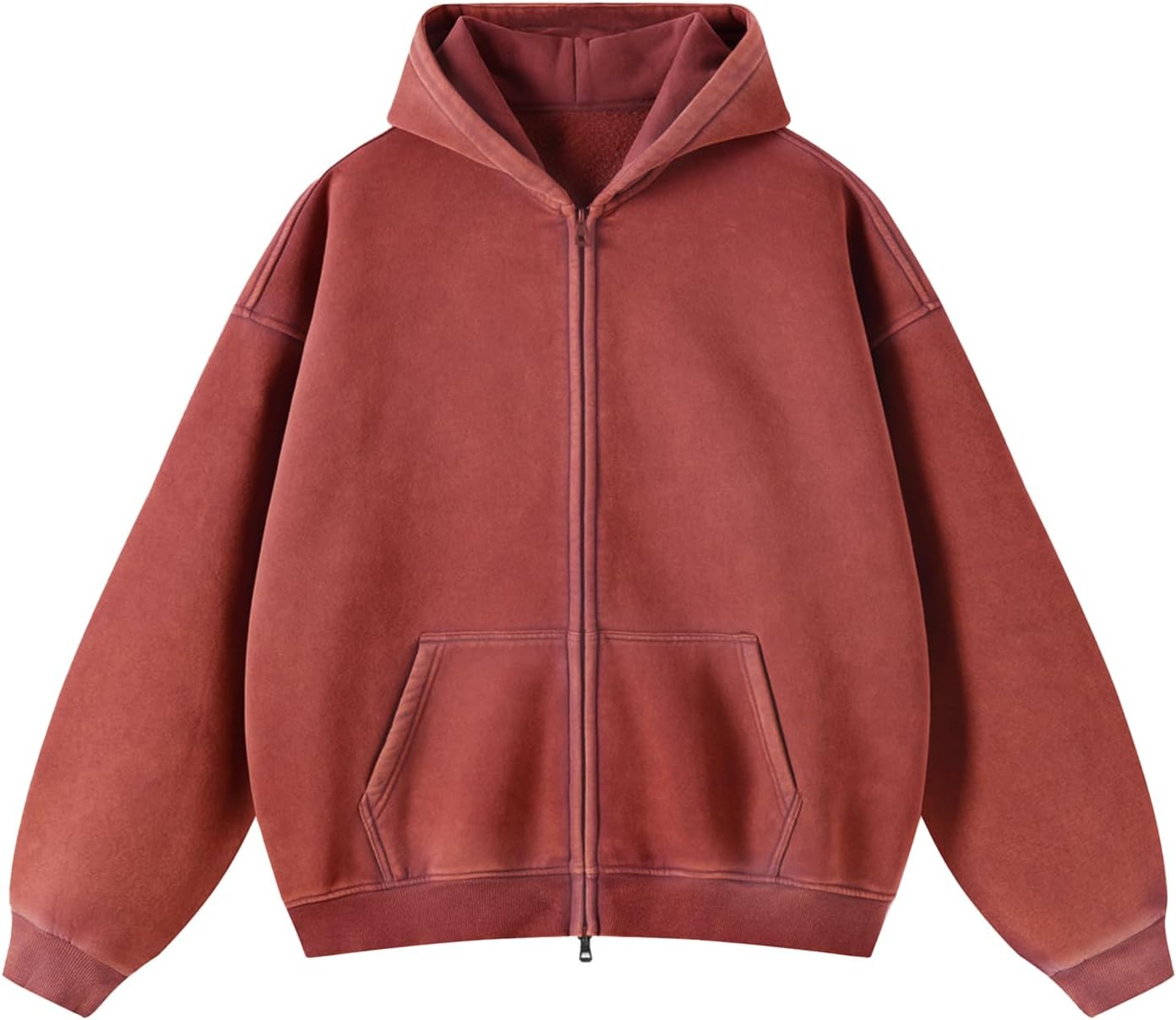 Womens Fleece Hoodies Sweatshirt Double Zip Up for Winter Style