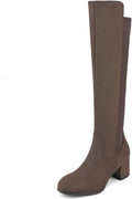 DREAM PAIRS Women's Knee High Stretchy Fashion Boots - 2.3in Block