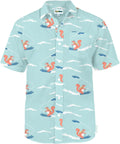 Men's Stretch Modern Fit Hawaiian Shirt for Casual Beach Style