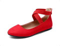Women's Strappy Ballet Flats - Comfortable Elastic Ankle Shoes