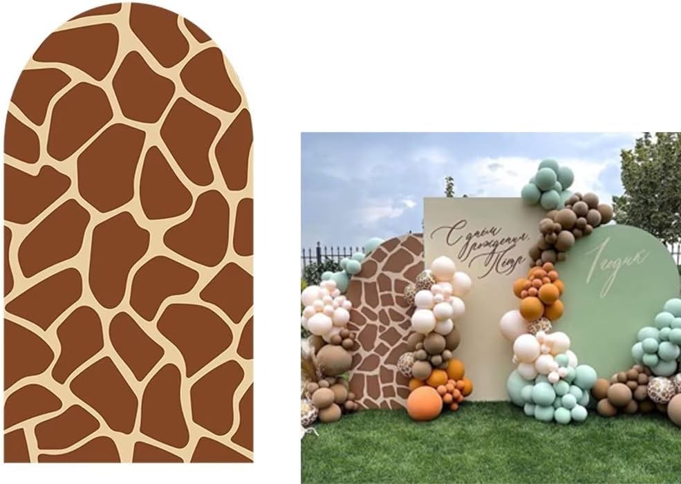 Giraffe Animals Arch Backdrop Covers for Wild Jungle Parties