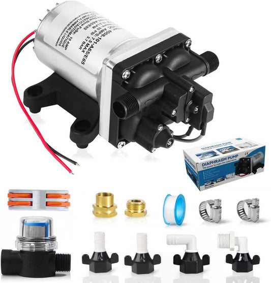 12V RV Water Pump 4008-101-A65/E65 - Quiet & Self-Priming