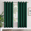 Emerald Green Blackout Curtains for Living Room - 80 Inch Length