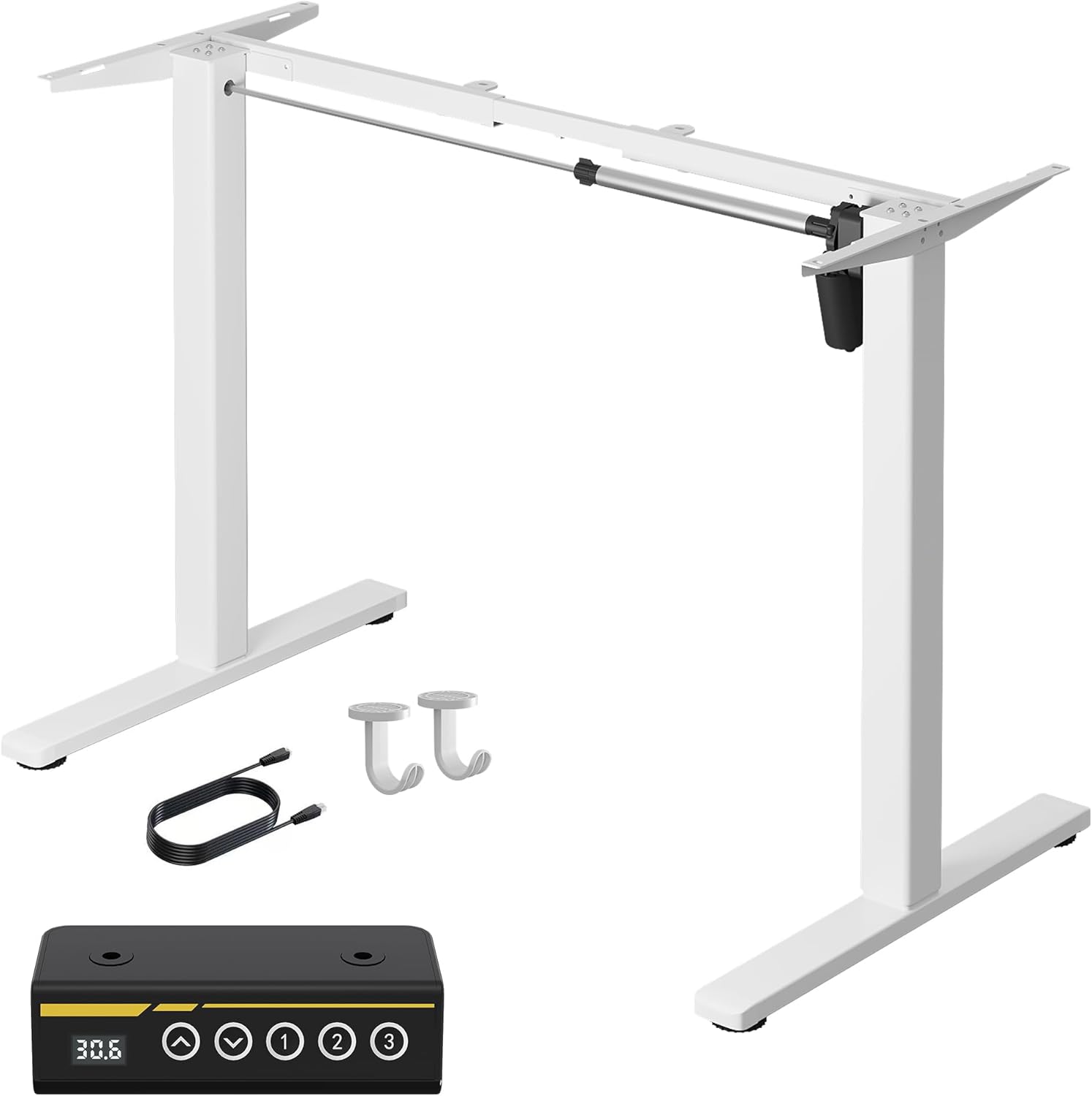 Electric Standing Desk Frame with Adjustable Height and Length