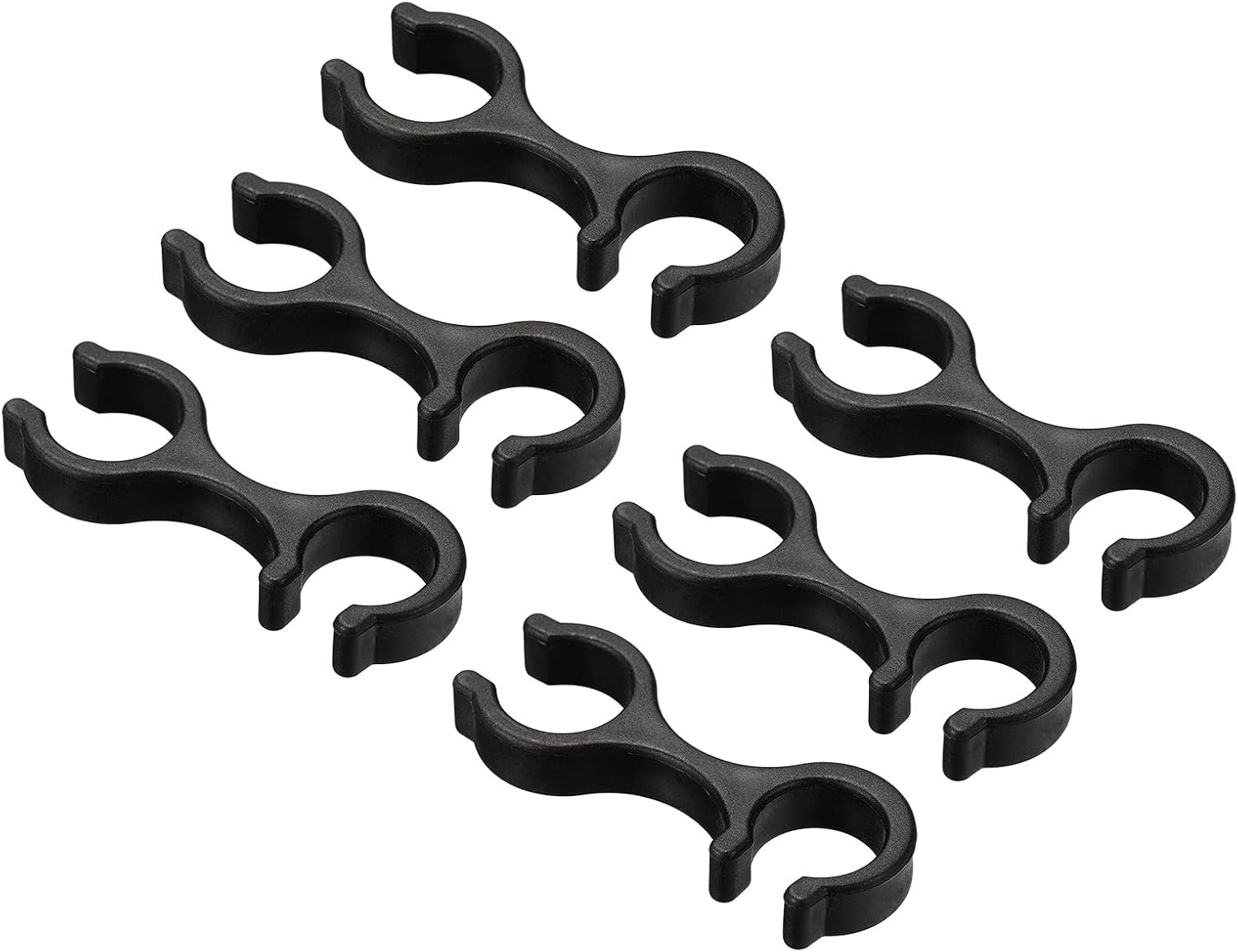 6Pcs PATIKIL Trekking Pole Clips - Secure Double Rod Connector