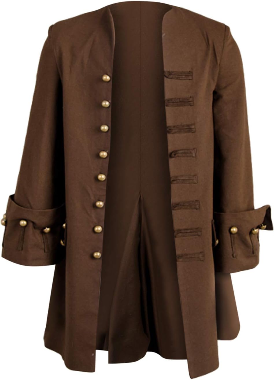 Men's Medieval Pirate Jacket Steampunk Coat for Cosplay Fun