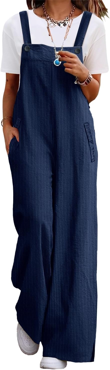 YESNO Women's Casual Corduroy Overalls for Stylish Comfort