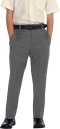 Gioberti Boys Flat Front Dress Pants - Adjustable Waist for Growing 2