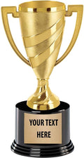 Large Cup Trophies 9in Gold Cup with Custom Engraving - Classic Award