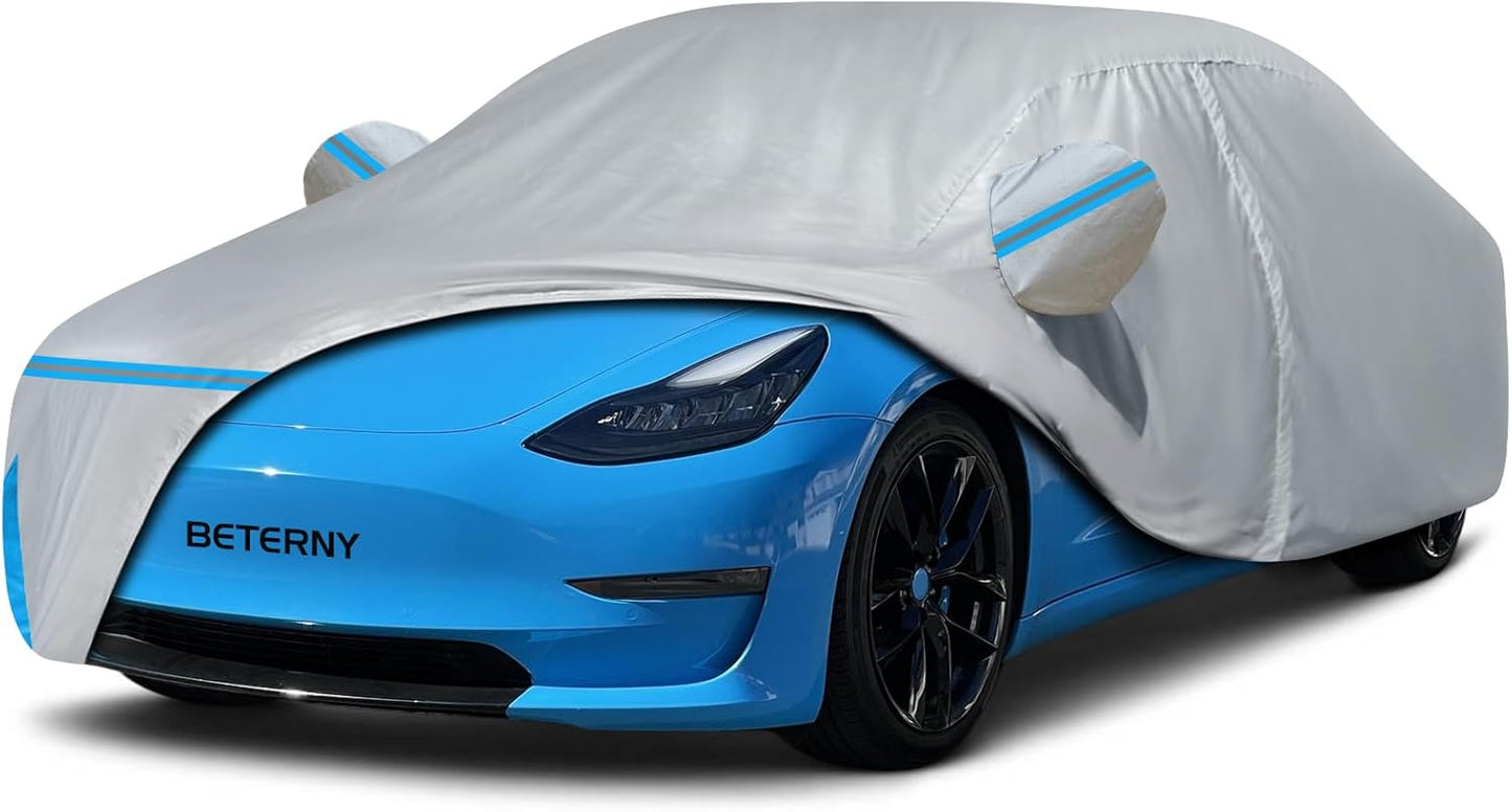 Custom-fit Waterproof Car Cover for 2017-2025 Tesla Model 3