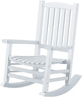 Outdoor Oversized Rocking Chair - All Weather, 400 lbs Support - White