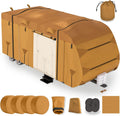 20-22ft Travel Trailer Camper RV Cover Package - Heavy-Duty Waterproof