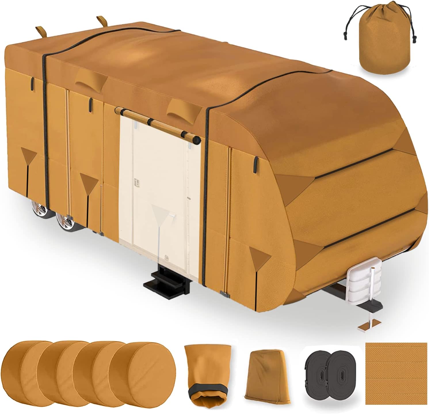 Premium Heavy-Duty Waterproof RV Cover for 20-22ft Trailers