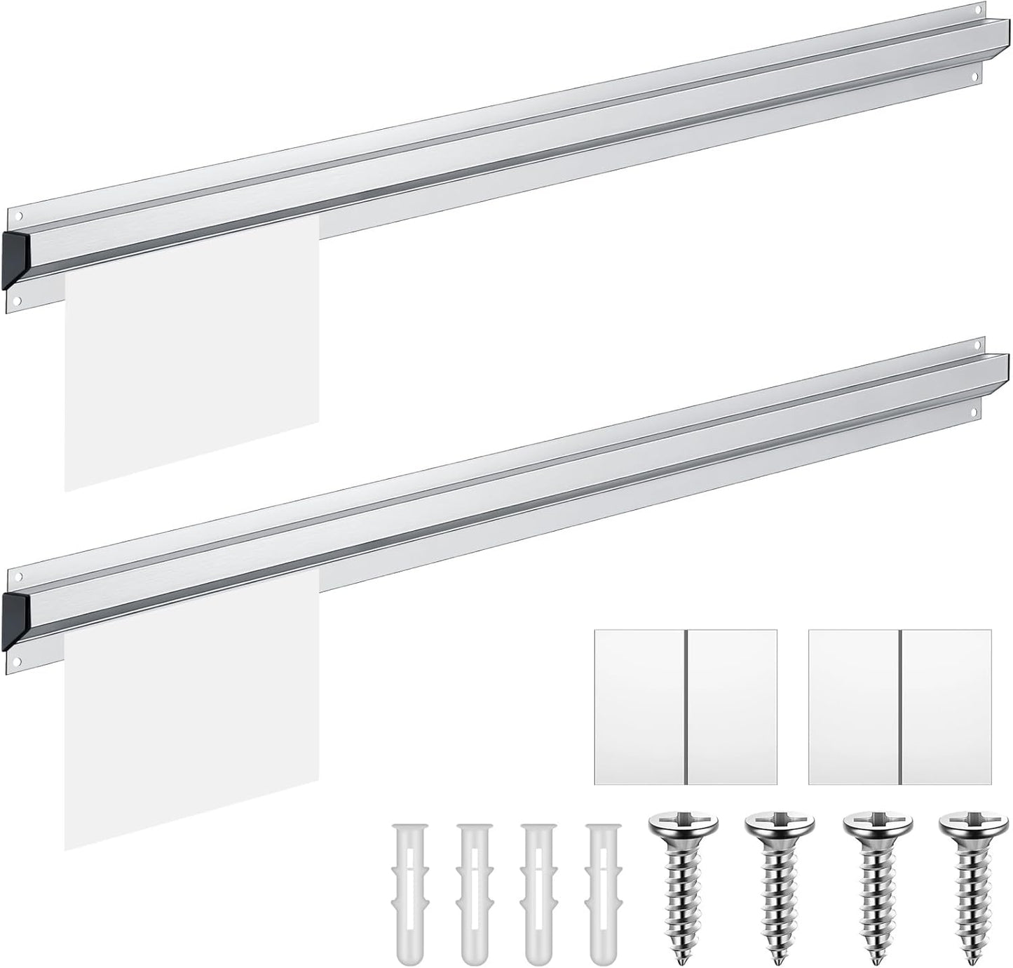 Henoyso 2 Pieces Aluminum Order Ticket Rack for Restaurants