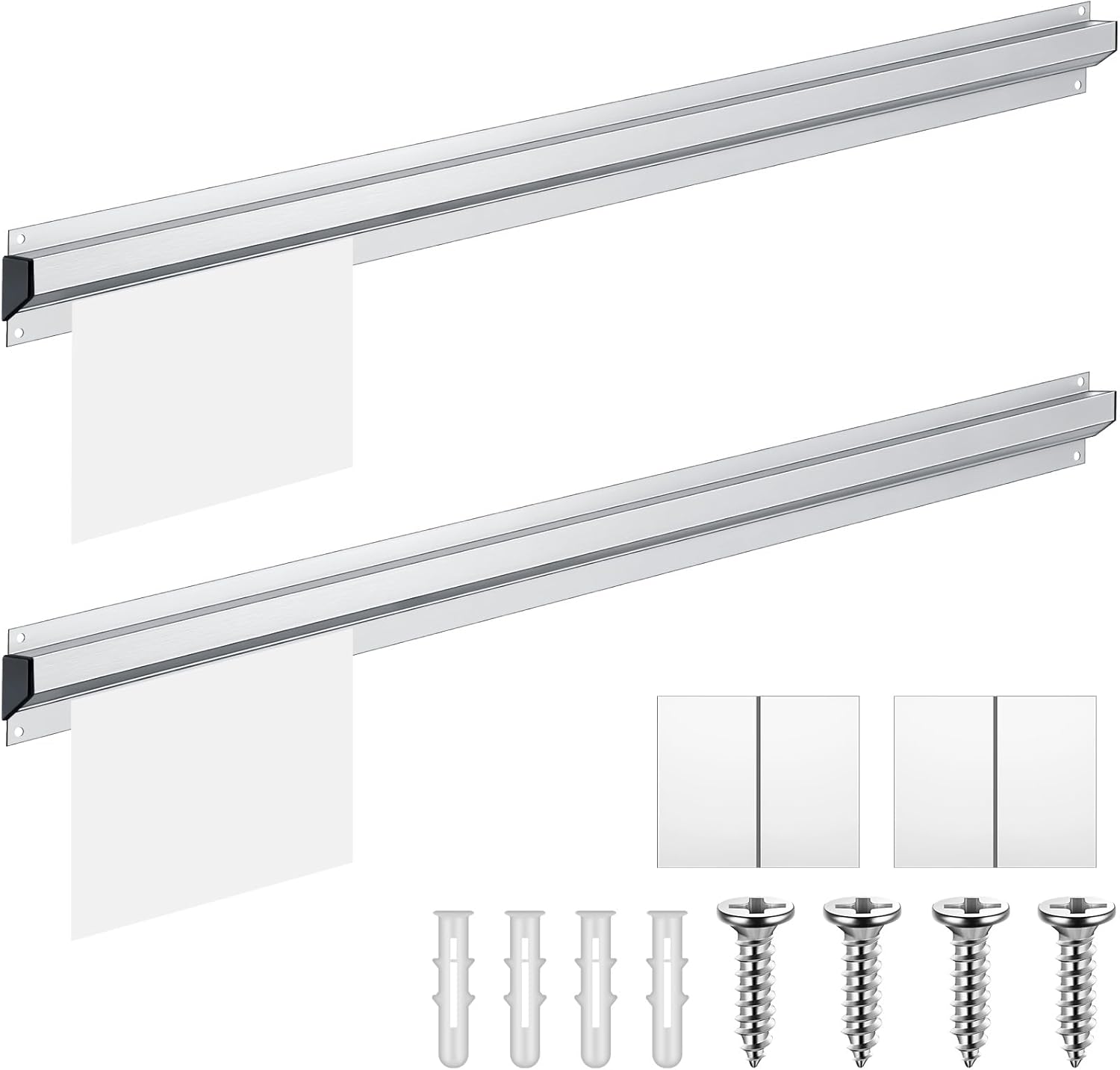 Henoyso 2 Pieces Aluminum Order Ticket Rack for Restaurants