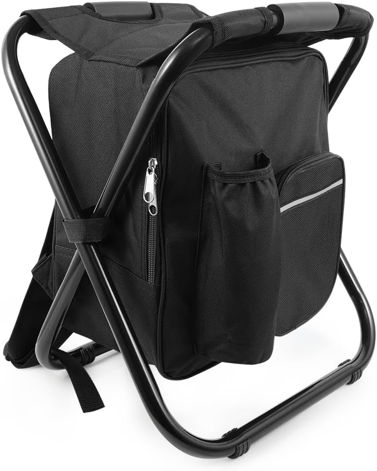 Portable Backpack Stool with Cooler - Stay Cool Anywhere!