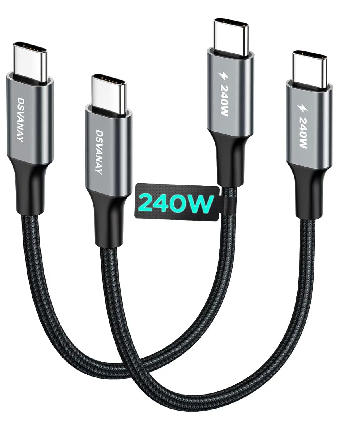 Fast Charge 6 USB-C Cable 2Pack - iPhone, iPad, MacBook - DSVANAY