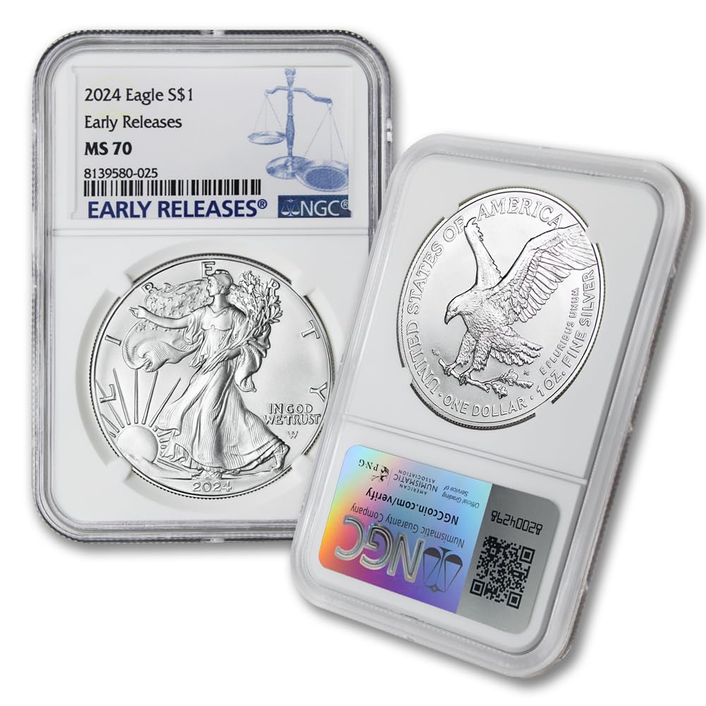 2024 1 oz American Silver Eagle Coin MS-70 Early Releases Review