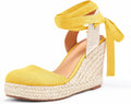 Womens Espadrille Heel Platform Wedge Sandals - 3.2in Comfortable Lift