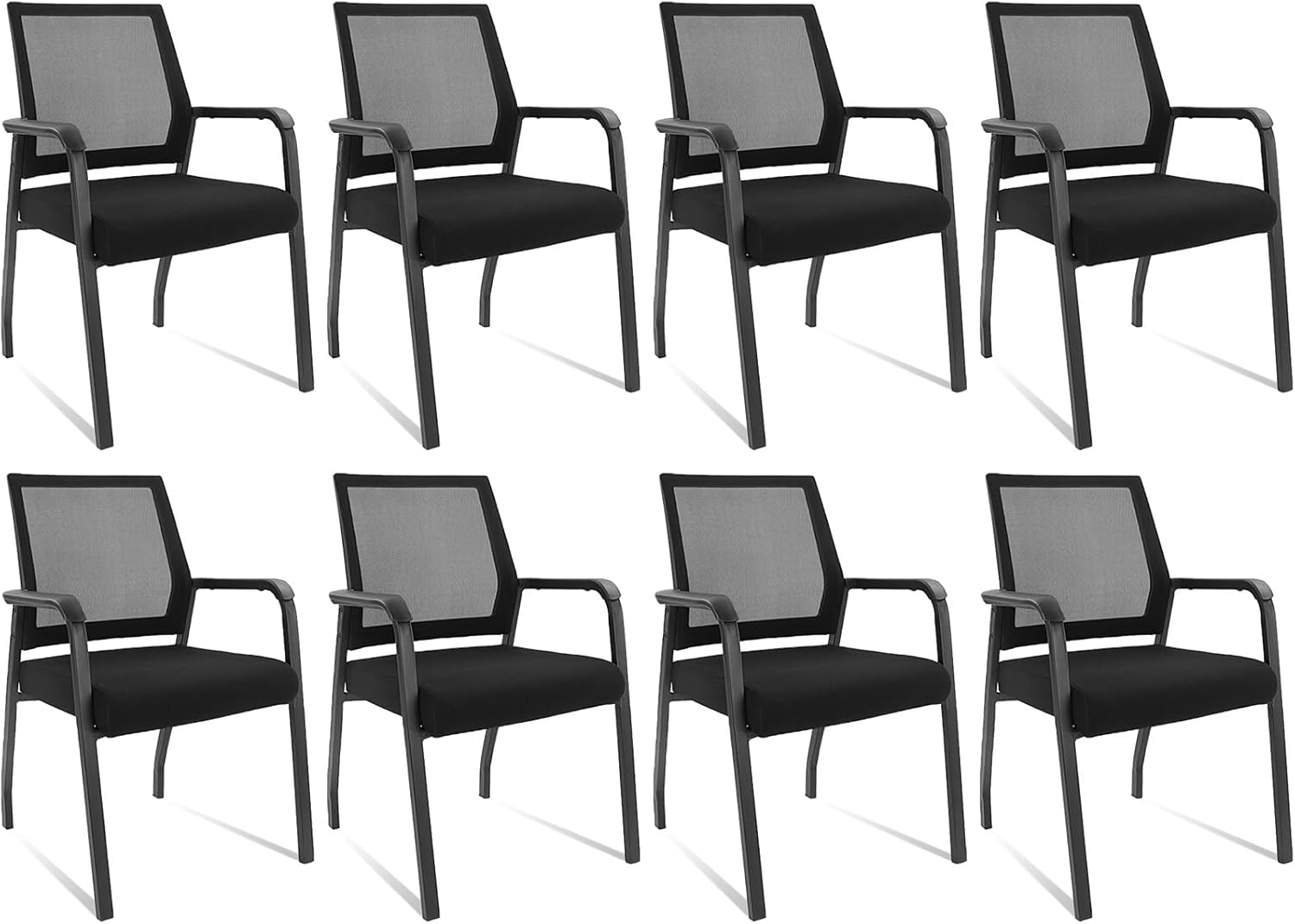 Desk Chair No Wheels with Ergonomic Lumbar Support for Comfort