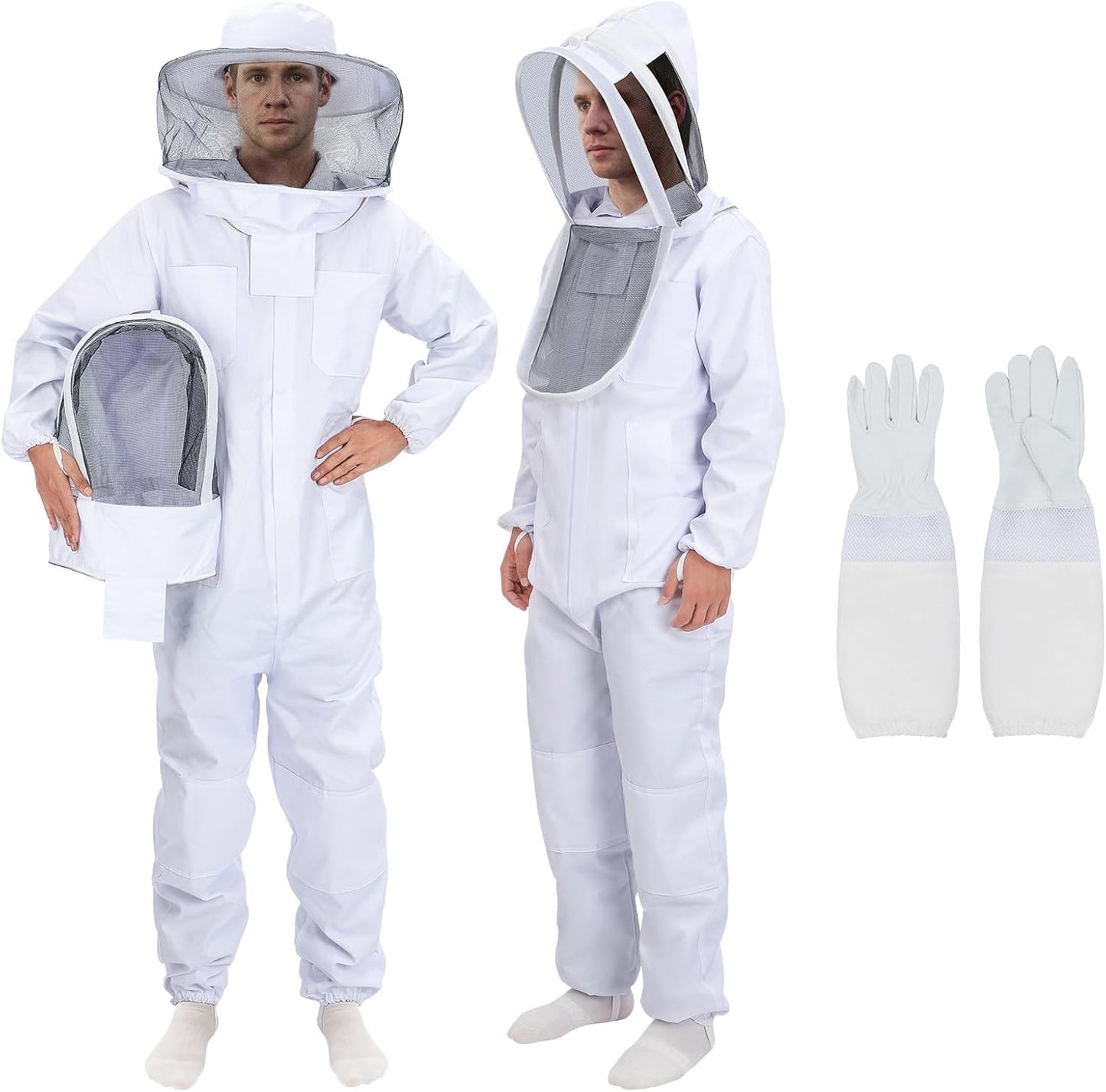 Sting Proof Beesuits for Men Women with Fencing & Round Veils
