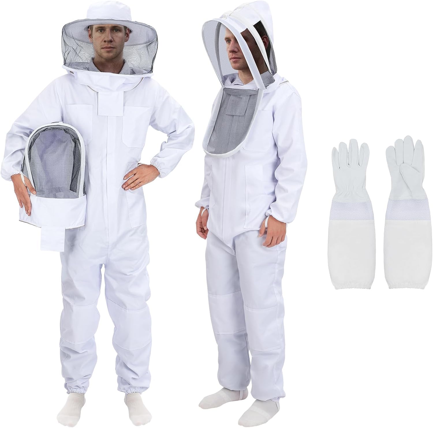 Sting Proof Beesuits for Men Women with Fencing & Round Veils