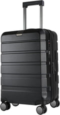 Carry-On 20in Hardside Luggage with USB Port - Black Expandable