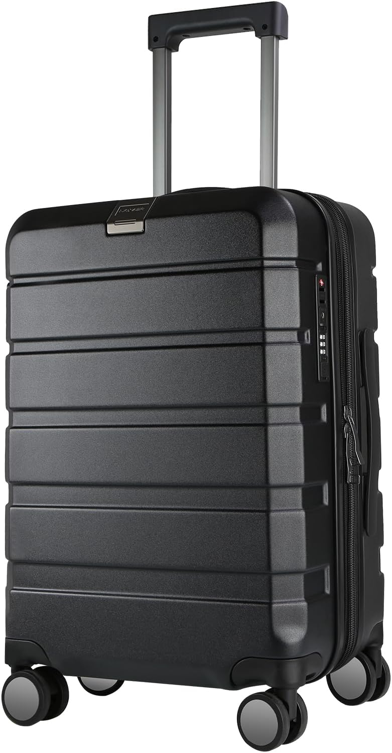KROSER Hardside Expandable Carry On Luggage with Spinner Wheels