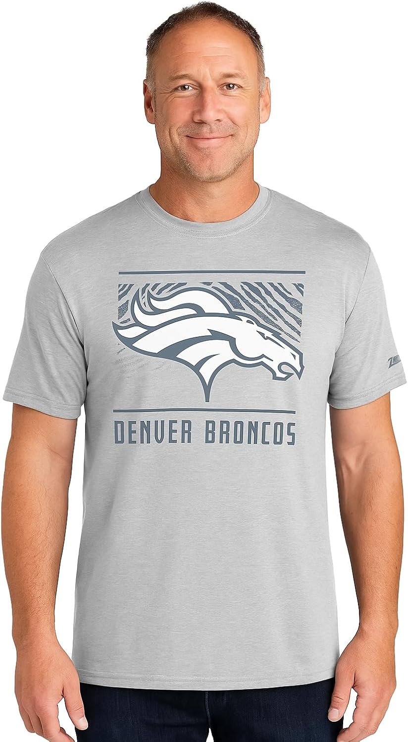 Zubaz NFL Men's Short Sleeve Team Graphic T-Shirt for Fans
