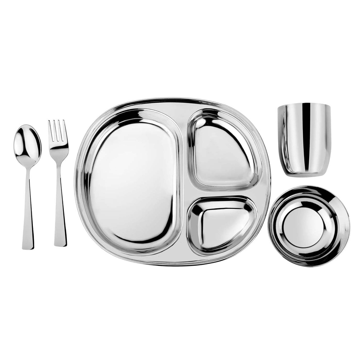 Ahimsa Stainless Steel Kids Dinnerware Set for Safe Mealtime