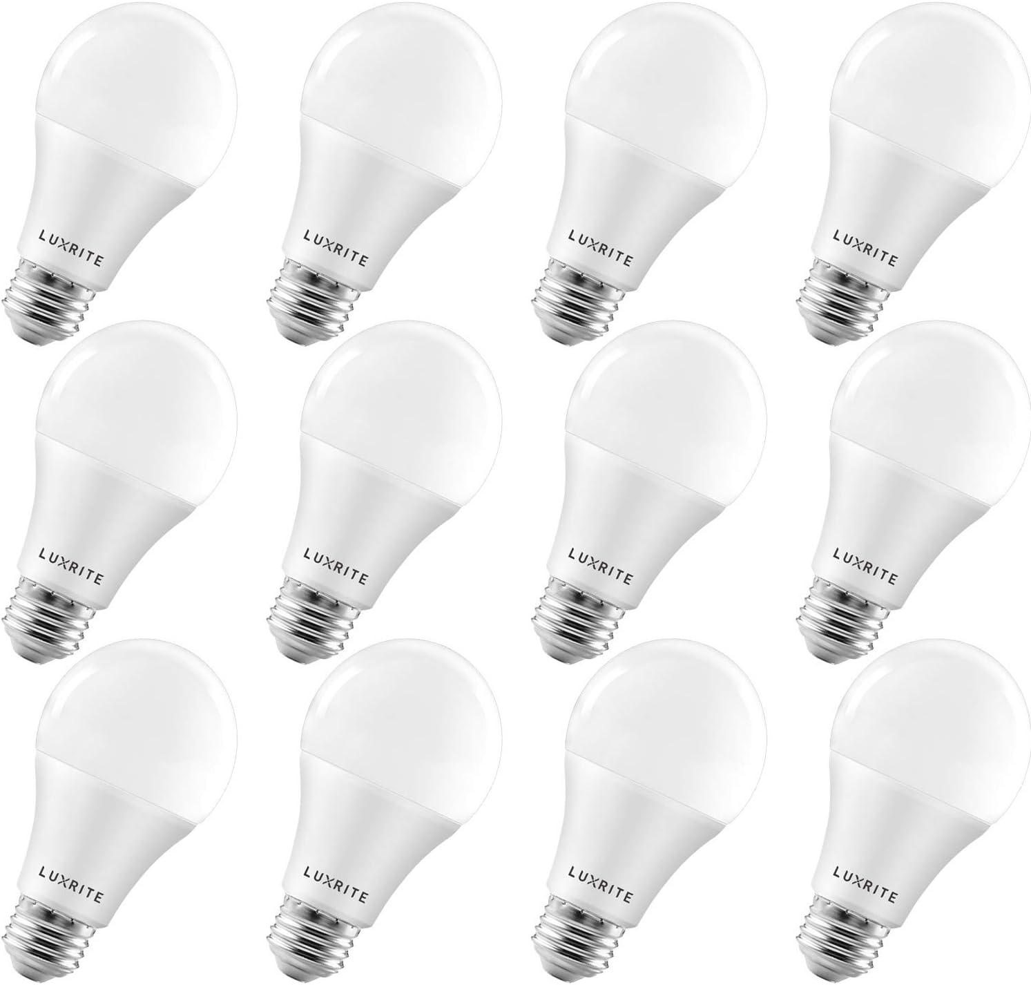 LUXRITE A19 LED Light Bulbs 100 Watt Equivalent Dimmable