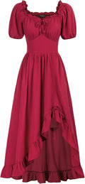 Scarlet Darkness Renaissance Corset Ruffle Maxi Dress - Flattering off