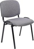 CLATINA Waiting Room Chairs Fabric Stackable Chair - Ergonomic Lumbar
