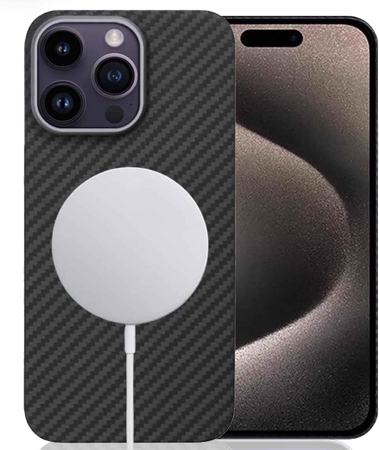 Aramid Fiber Case for iPhone 16 Pro Max with Carbon Texture