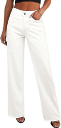 Wide Leg Jeans for Women High Waisted Stretchy Baggy Raw