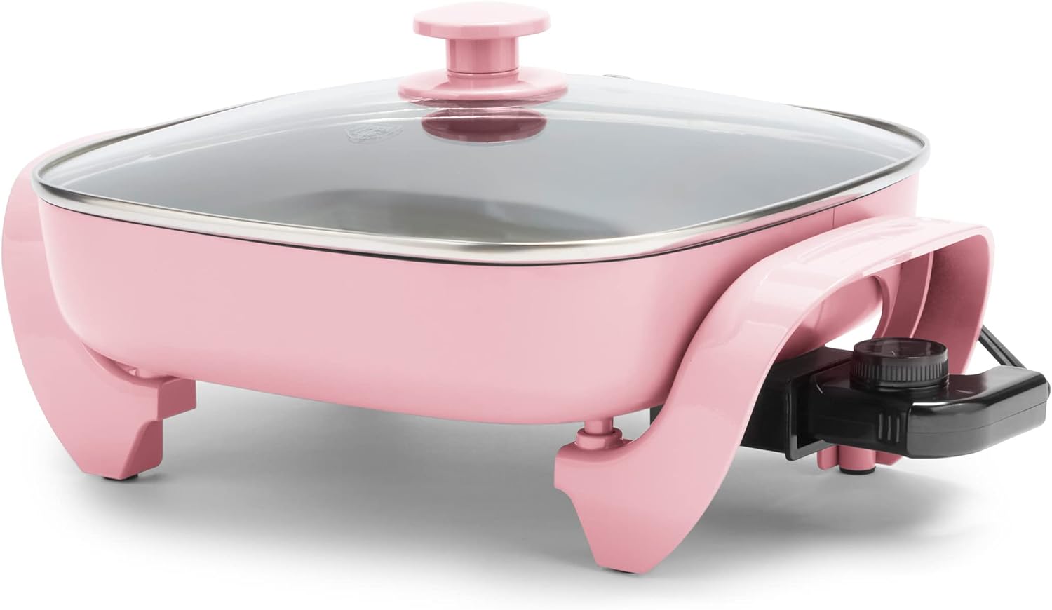 GreenLife 12in 5QT Square Electric Skillet for Versatile Cooking