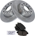 TRQ Rear Brake Pad & Rotor Kit Ceramic Compatible with Volkswagen