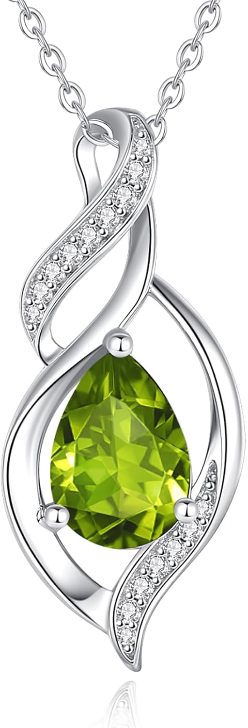 FANCIME Birthstone Teardrop Necklace for Women - Gift of Love