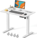 JOY worker Small Glass Standing Desk 35in x 20in - Mobile Height