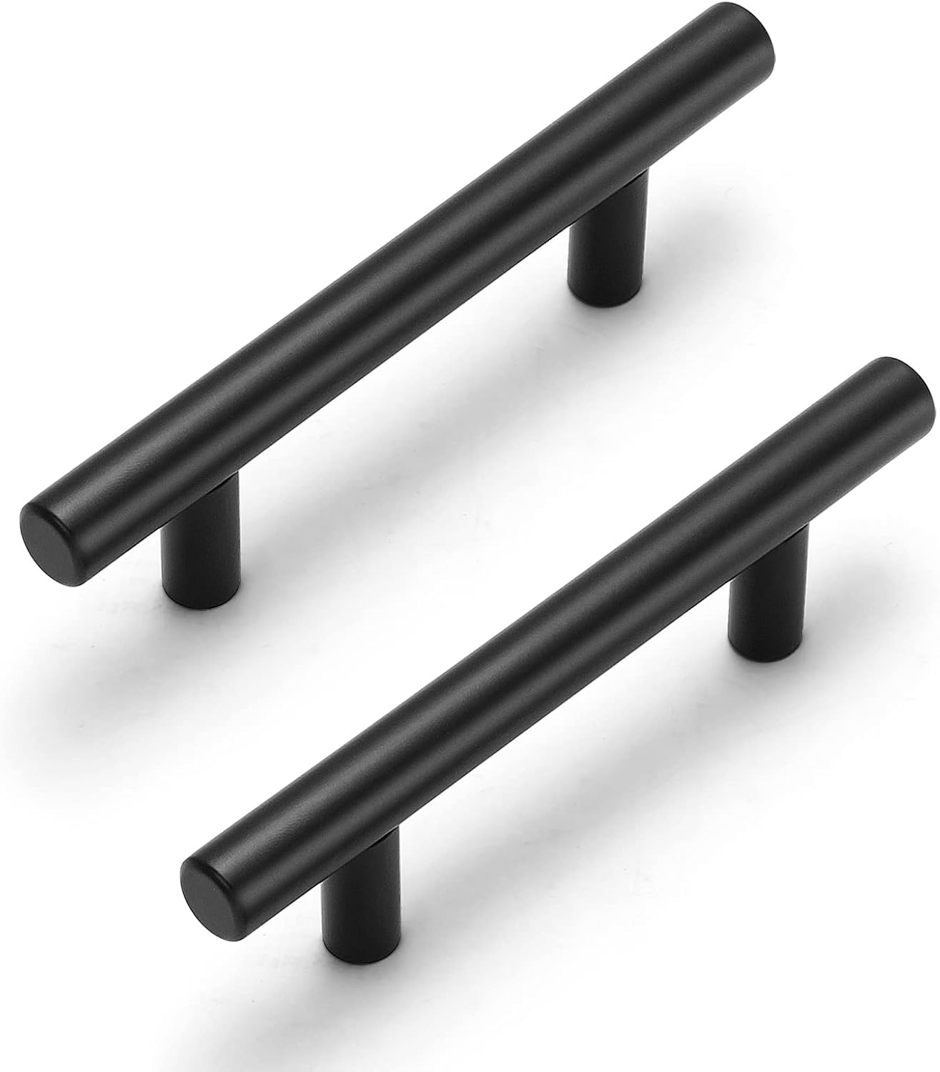 3 Inch Matte Black Cabinet Pulls - 45 Pack Stainless Steel Handles