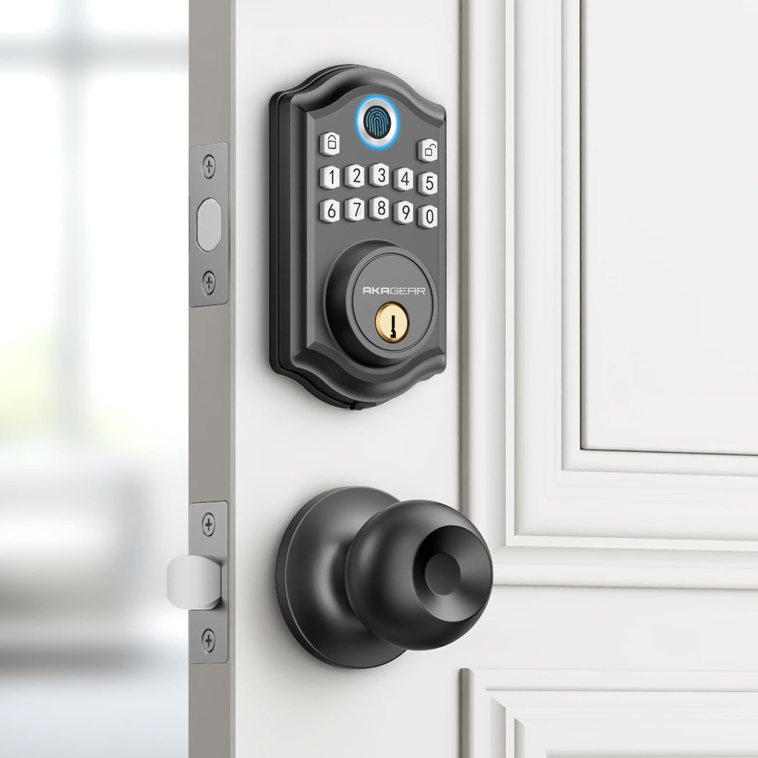 DS10 Keyless Entry Door Lock with Fingerprint and Keypad Access