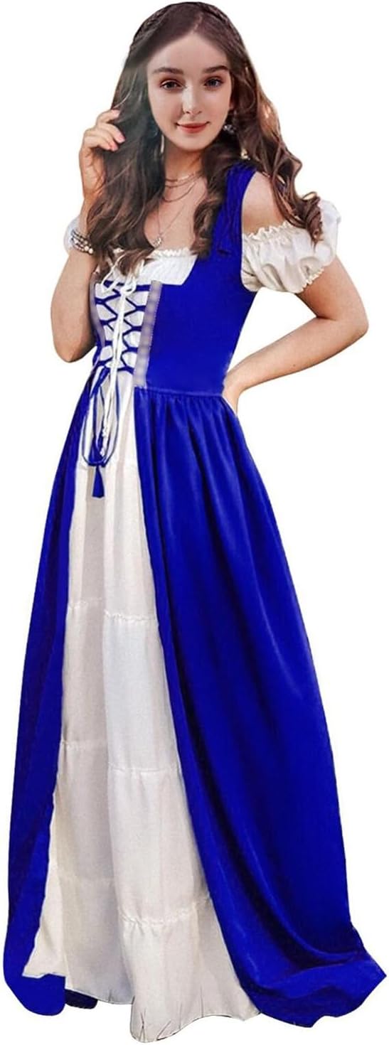 Abaowedding Renaissance Costume Women Medieval Dress for Events