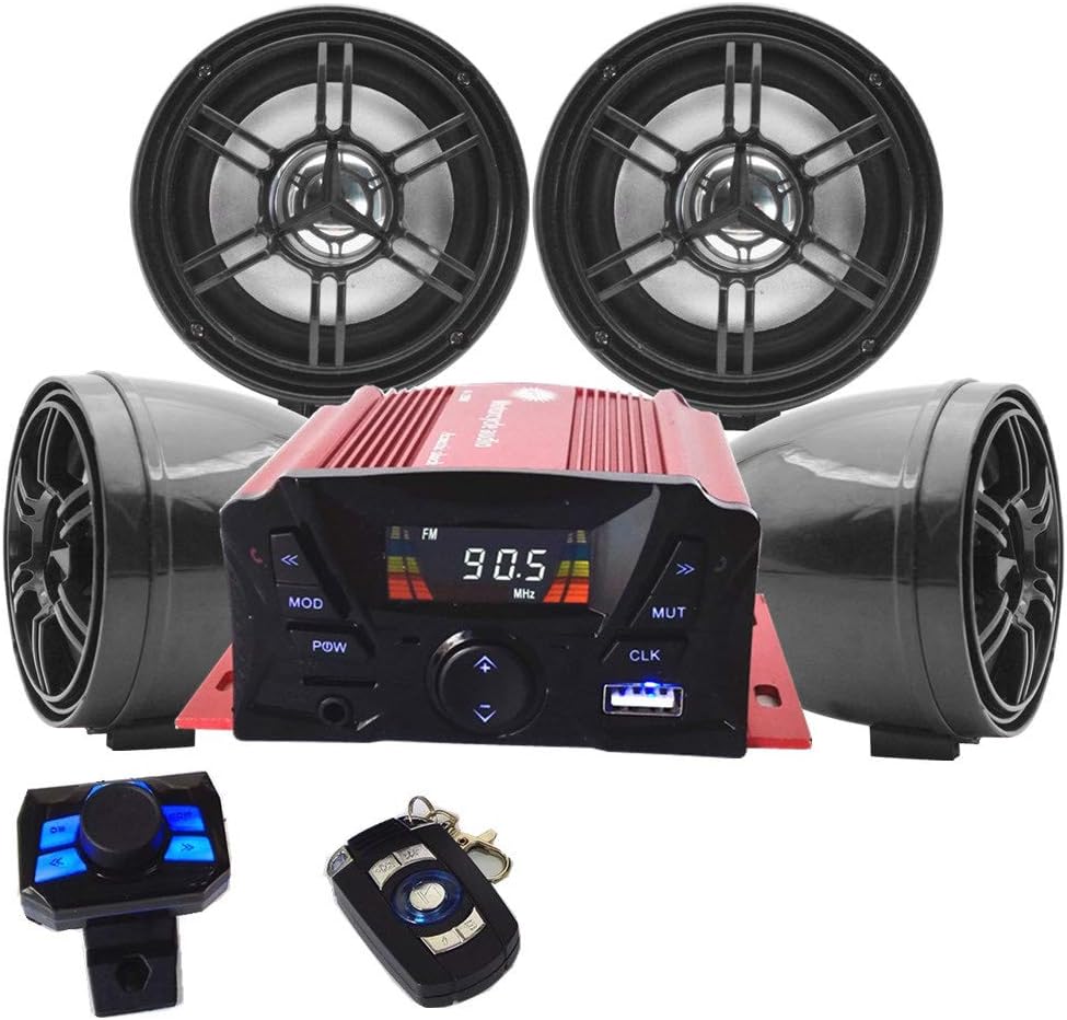Bluetooth Motor Remote Speaker for UTV ATV with Alarm Function