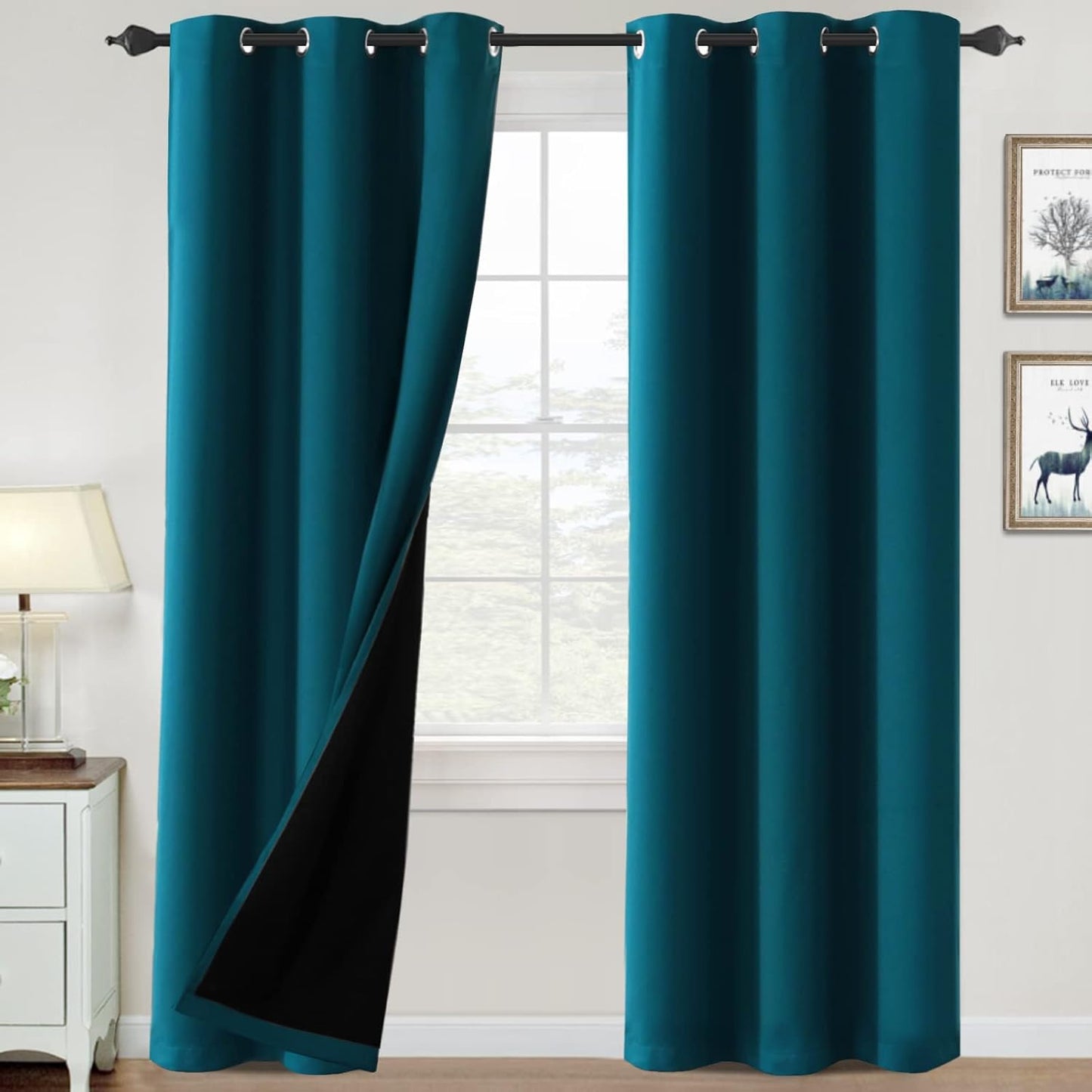 H.VERSAILTEX 100% Blackout Curtains for Bedroom and Living Room