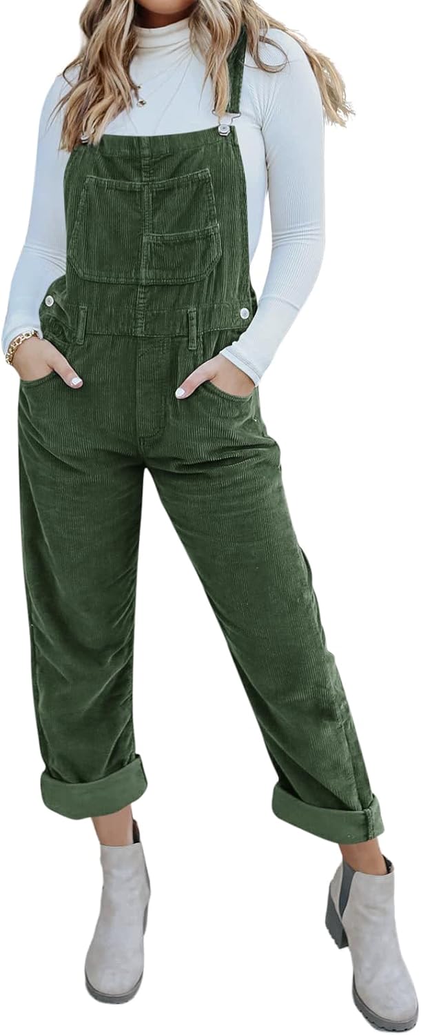 Onedreamer Women's Corduroy Overalls for Casual Style and Comfort